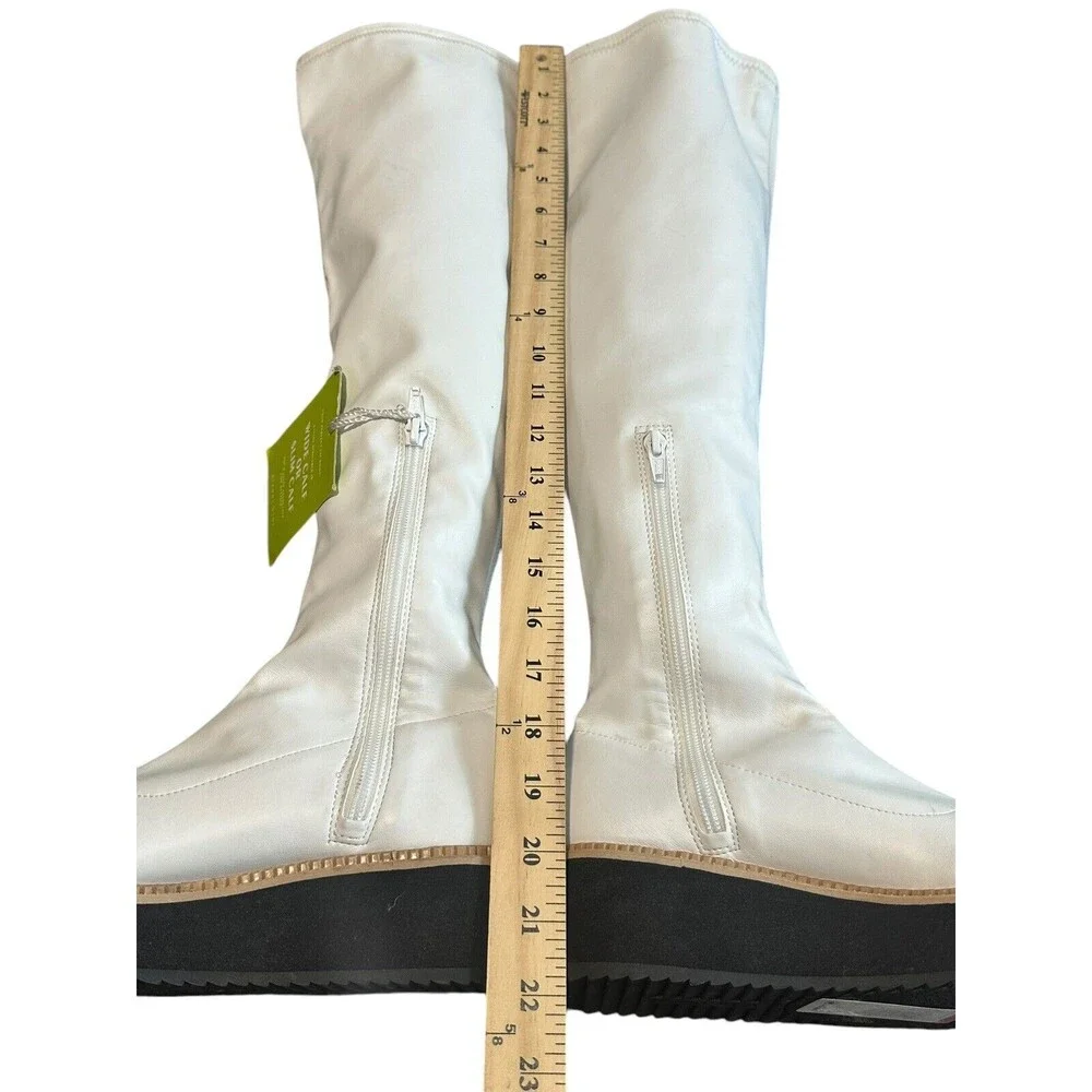 New Gianni Bini Sz‎ 7 Marfisia Platform Over-Knee-Boot White Lightweight #S131-5